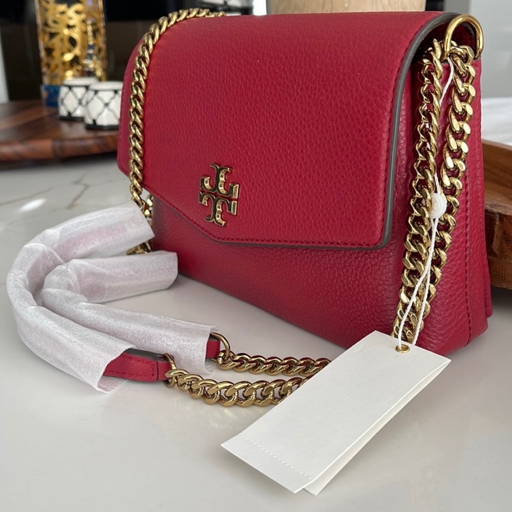 Tory Burch Kira Chain Crossbody Shoulder Pebble Leather Bag - Picture 8 of 12